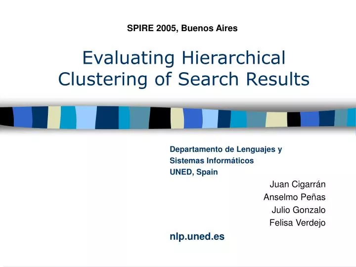 evaluating hiera r chical clustering of search results