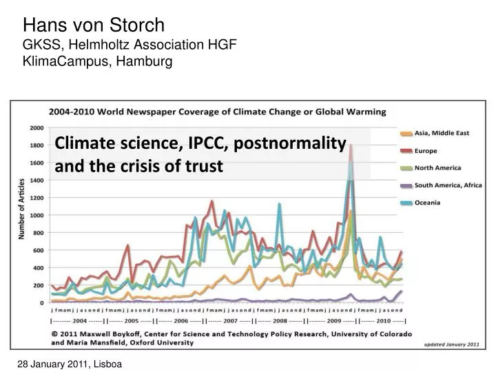 climate science ipcc postnormality and the crisis of trust