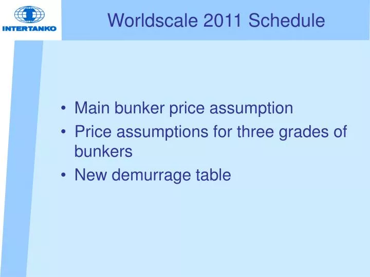 worldscale 2011 schedule
