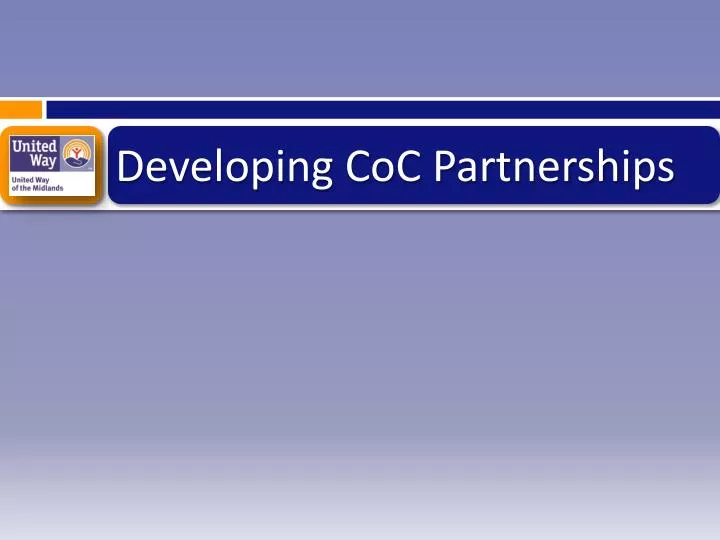 developing coc partnerships
