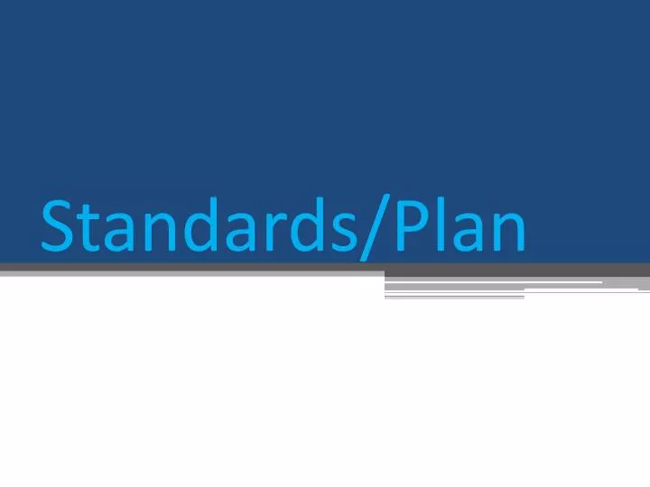 standards plan