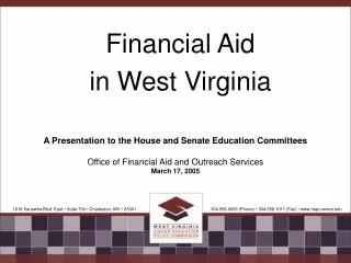 Financial Aid in West Virginia