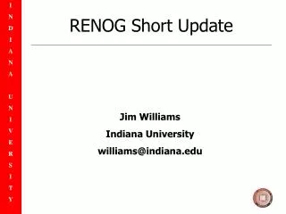 RENOG Short Update