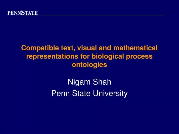 compatible text visual and mathematical representations for biological process ontologies