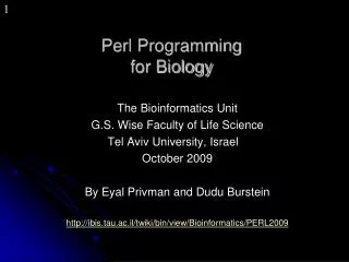 perl programming for biology