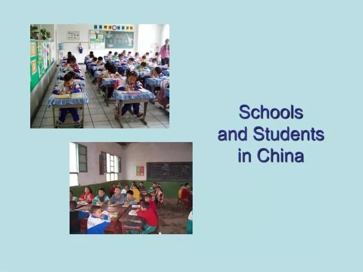 schools and students in china