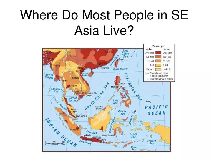 where do most people in se asia live