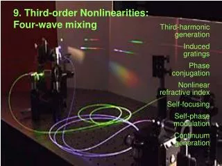 9. Third-order Nonlinearities: Four-wave mixing