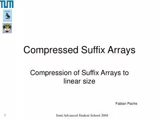 Compressed Suffix Arrays