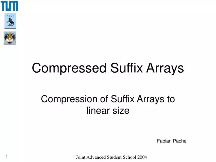 compressed suffix arrays