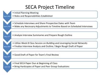 SECA Project Timeline