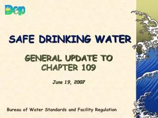 SAFE DRINKING WATER