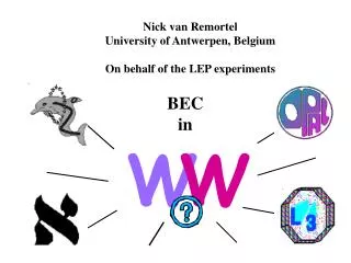 Nick van Remortel University of Antwerpen, Belgium On behalf of the LEP experiments