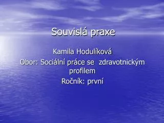 souvisl praxe
