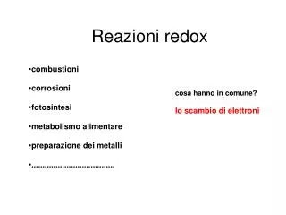 reazioni redox