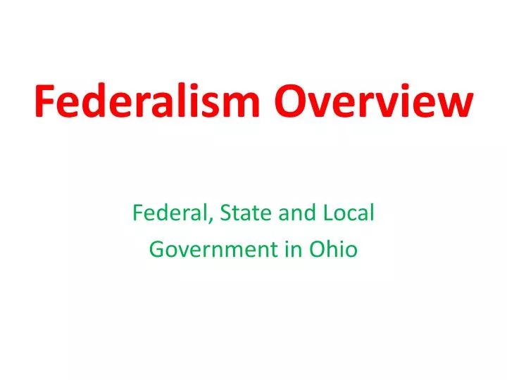 federalism overview