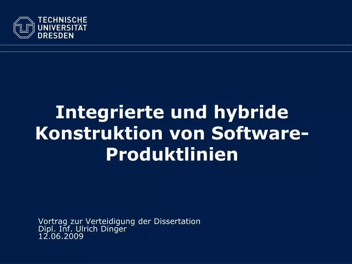 integrierte und hybride konstruktion von software produktlinien