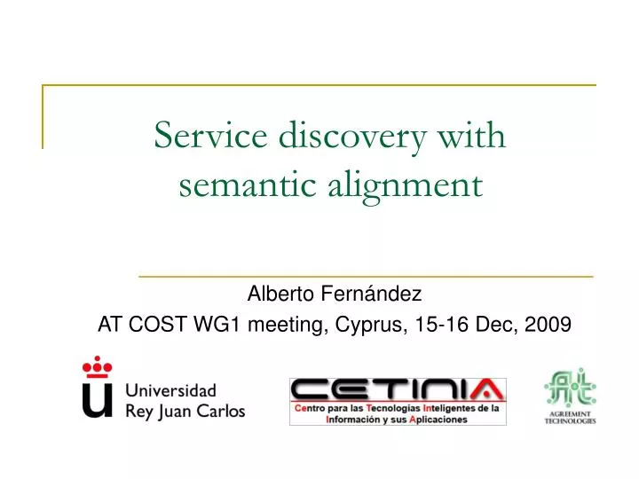 service discovery with semantic alignment