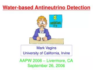 water based antineutrino detection