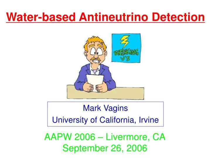 water based antineutrino detection
