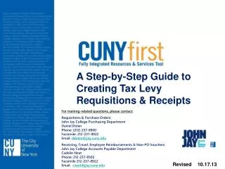 A Step-by-Step Guide to Creating Tax Levy Requisitions &amp; Receipts