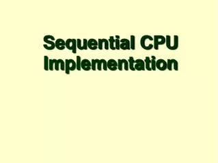 Sequential CPU Implementation