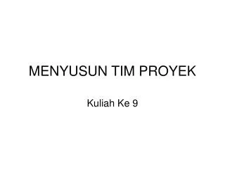 menyusun tim proyek