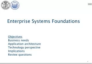 Enterprise Systems Foundations