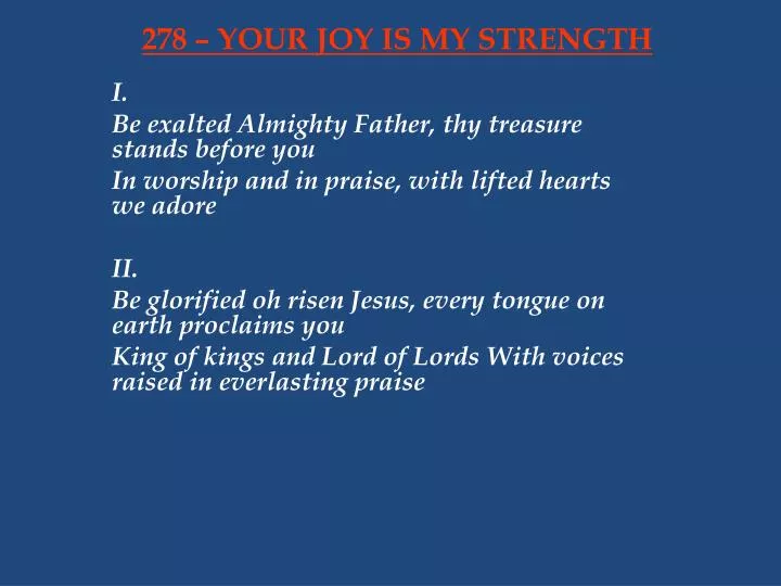278 your joy is my strength