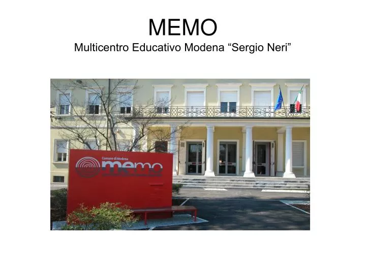 memo multicentro educativo modena sergio neri