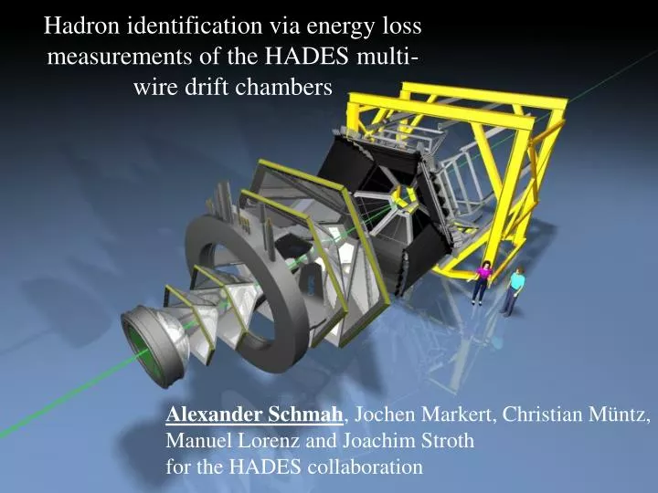 hadron identification via energy loss measurements of the hades multi wire drift chambers