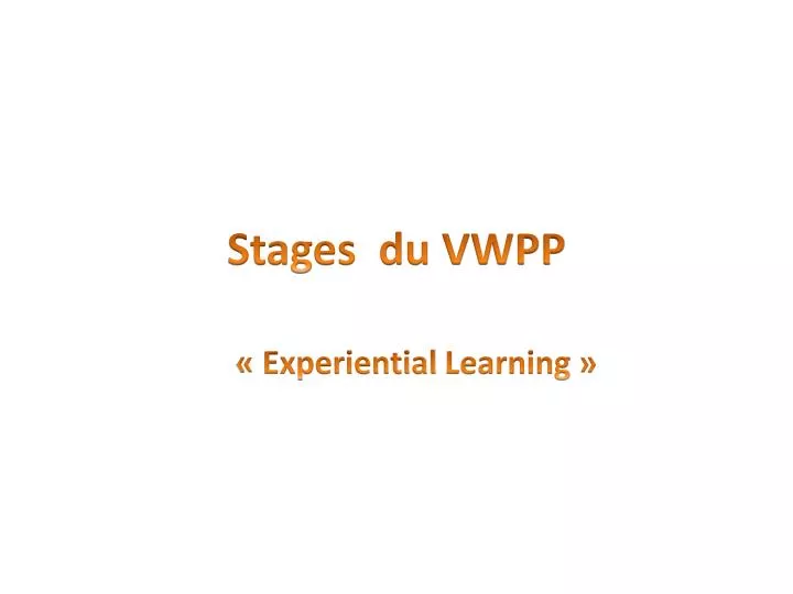 stages du vwpp