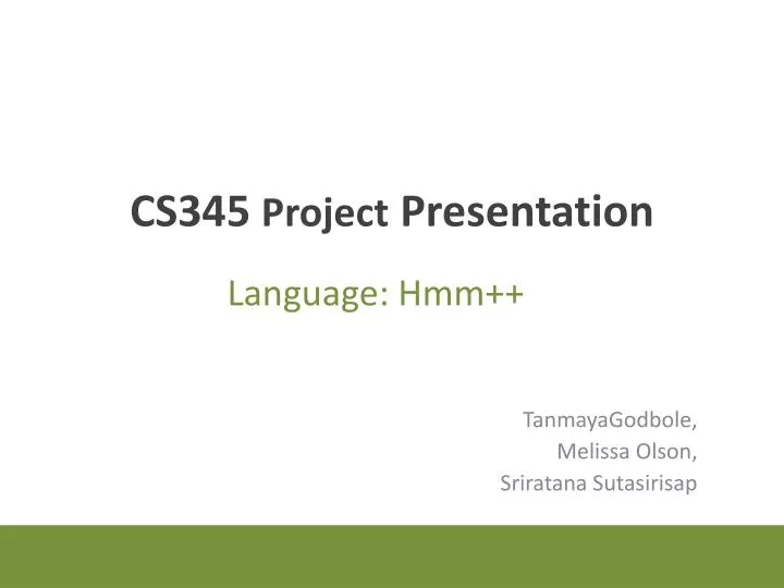 cs345 project presentation