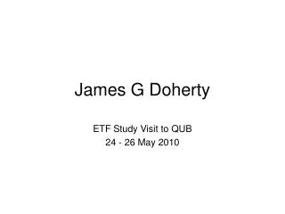 James G Doherty