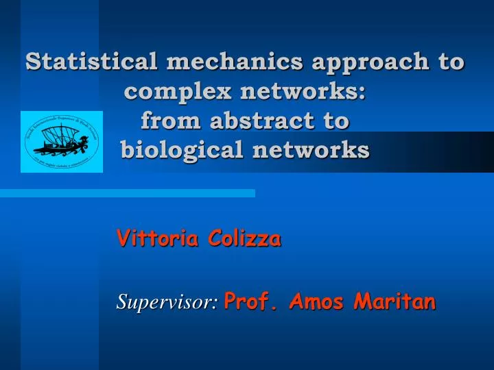 statistical mechanics approach to complex networks from abstract to