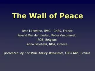 The Wall of Peace