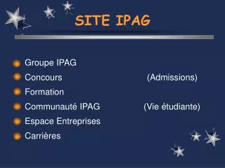 site ipag