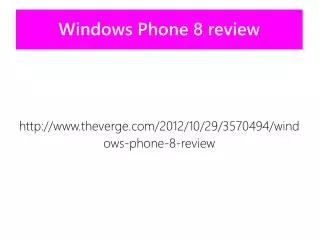 Windows Phone 8 review