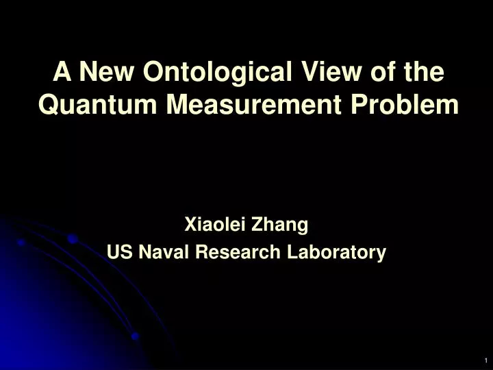 a new ontological view of the quantum measurement problem