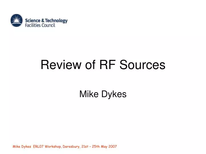 review of rf sources