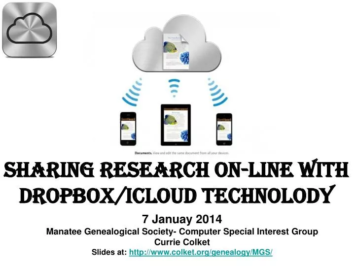 sharing research on line with dropbox icloud technolody