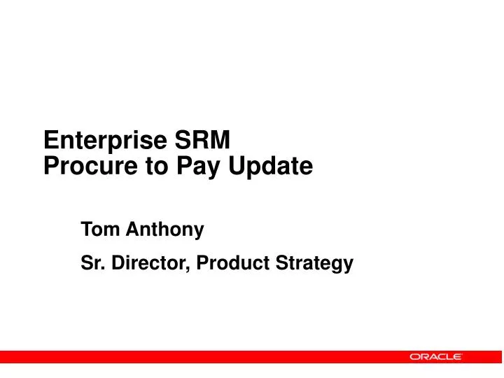 enterprise srm procure to pay update