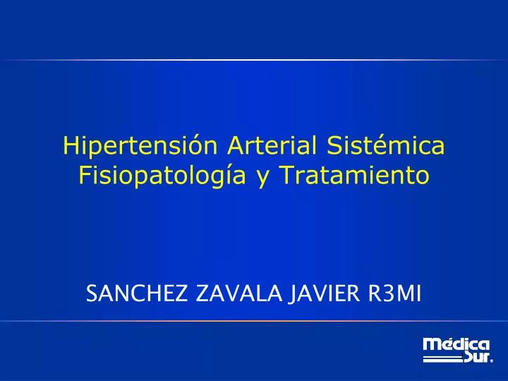 hipertensi n arterial sist mica fisiopatolog a y tratamiento