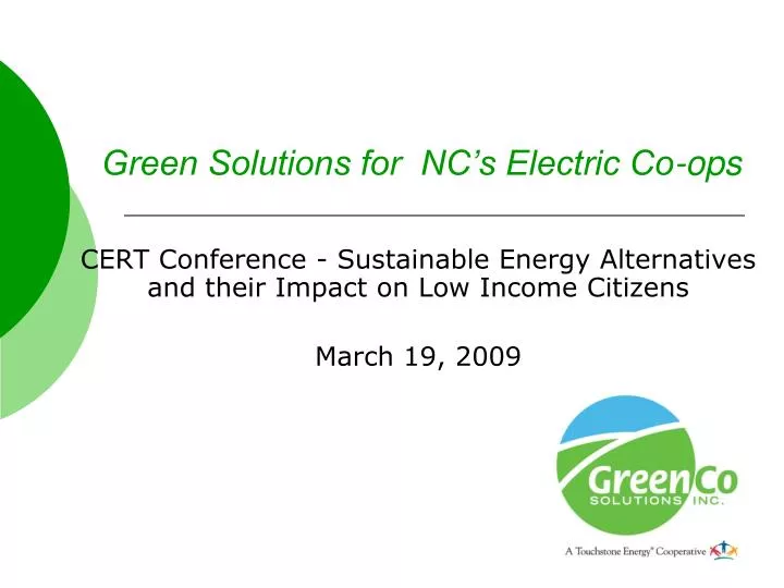 green solutions for nc s electric co ops