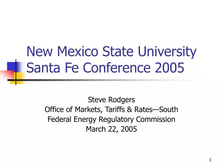 new mexico state university santa fe conference 2005