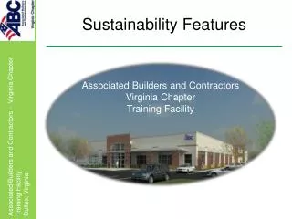 Sustainability Features