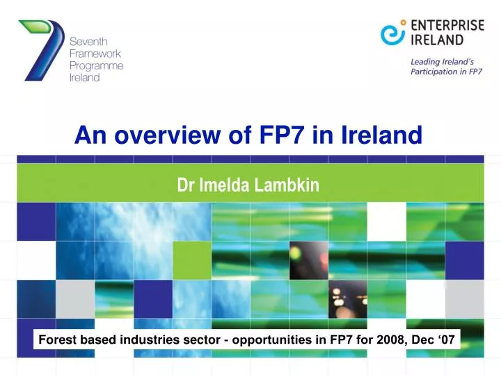 an overview of fp7 in ireland