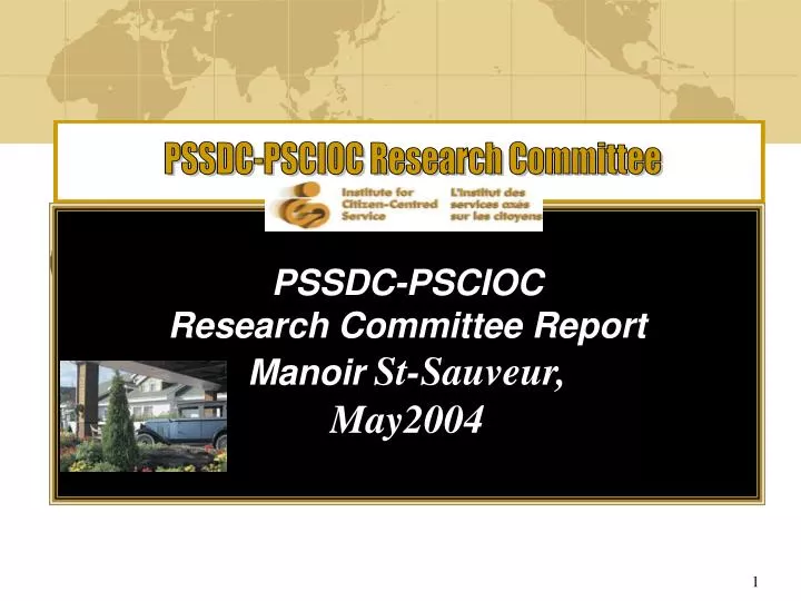 pssdc pscioc research committee report manoir st sauveur may2004