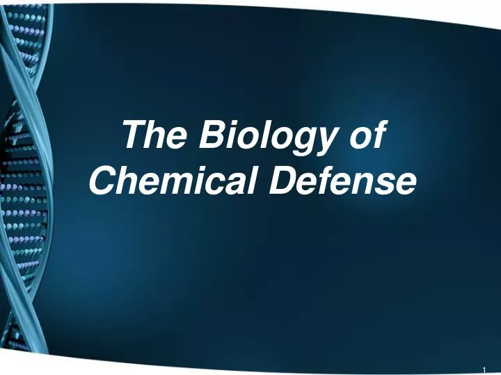 the biology of chemical defense