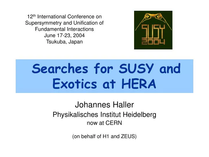 johannes haller physikalisches institut heidelberg now at cern